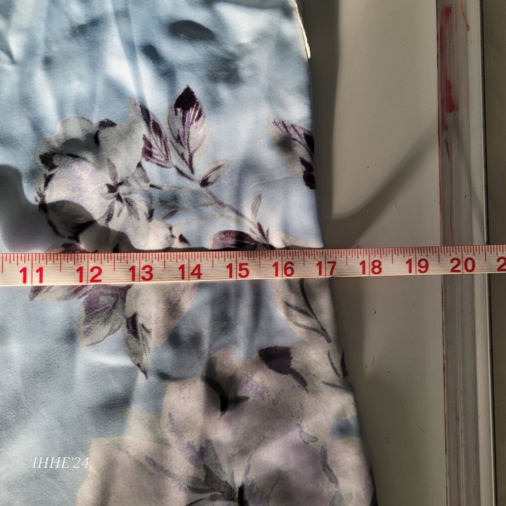 Apt. 9 Womens Floral Lace-Trim Slip Dress M Light Blue - Picture 4 of 8